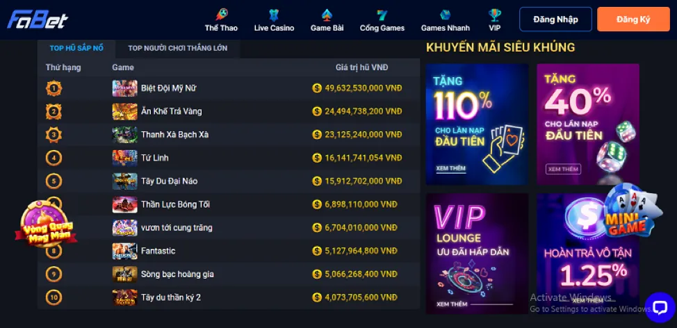Ưu đãi casino trực tuyến uu58